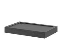 Pearlstone Slate Rectangular Shower Tray and Plinth | Slate Grey | Acrylic/Stone Resin | 1100mm x 700mm x 40mm