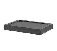 Pearlstone Slate Rectangular Shower Tray and Plinth | Slate Grey | Acrylic/Stone Resin | 1100mm x 760mm x 40mm