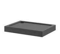 Pearlstone Slate Rectangular Shower Tray and Plinth | Slate Grey | Acrylic/Stone Resin | 1100mm x 800mm x 40mm