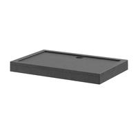 Pearlstone Slate Rectangular Shower Tray and Plinth | Slate Grey | Acrylic/Stone Resin | 1400mm x 900mm x 40mm