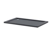 Pearlstone Slate Rectangular Shower Tray | Slate Grey | Acrylic/Stone Resin | 1200mm x 760mm x 40mm