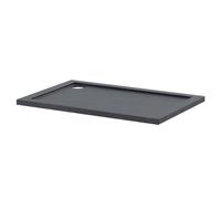 Pearlstone Slate Rectangular Shower Tray | Slate Grey | Acrylic/Stone Resin | 1200mm x 800mm x 40mm