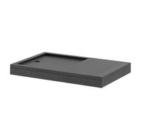 Pearlstone Slate Rectangular Walk In Shower Tray and Plinth | Slate Grey | Acrylic/Stone Resin | 1400mm x 900mm x 40mm