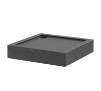 Pearlstone Slate Square Shower Tray and Plinth | Slate Grey | Acrylic/Stone Resin | 700mm x 700mm x 40mm