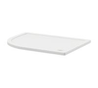 Pearlstone Slip Resistant Left Hand Offset Quadrant Shower Tray | White | Acrylic/Stone Resin | 1200mm x 900mm x 40mm