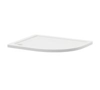 Pearlstone Slip Resistant Right Hand Offset Quadrant Shower Tray | White | Acrylic/Stone Resin | 1000mm x 800mm x 40mm