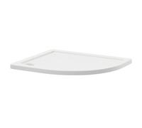 Pearlstone Slip Resistant Right Hand Offset Quadrant Shower Tray | White | Acrylic/Stone Resin | 900mm x 760mm x 40mm
