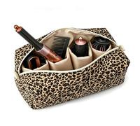 PEARLUTO Hair Tools Travel Bag Compatible with Dyson Airwrap Leopard Portable Hair Dryer Bag for Shark Flexstyle Organizer (Leopard Print)