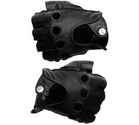 PEARLWOOD Jenson Men's Leather Gloves for Drivers I Made of Goatskin Leather - Black - X-Large