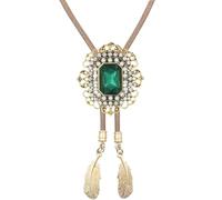 PEARLY JUN Bolo Tie for Men Women Rhinestone Cowboy Necklace Bling Men Bolo Tie Western Cowboy Tie Western Jewellery Leather Country Style String Wear for Men's and Women's Necklaces Shirt Vest