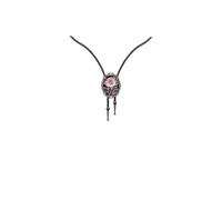 PEARLY JUN Bolo Tie for Men Women Rhinestone Cowboy Necklace Bling Men Bolo Tie Western Cowboy Tie Western Jewellery Leather Country Style String Wear for Men's and Women's Necklaces Shirt Vest
