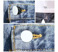 PEARLY JUN Button Covers 6 Sets White Buttons for Crafting, Silicone Buttons Covers for Jeans to Prevent Holes, Apply to Women Men Suitable DIY and Holiday Decoration Embellishments