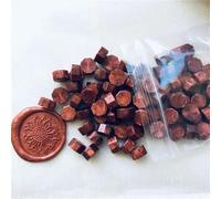 Pearly White Pink 100pcs Octagon Sealing Wax Beads Seal Stamp Bead Waxes for Wedding Vintage Craft Decor Card Making Tools(Red Gold)