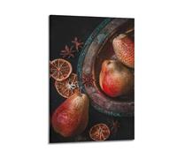 Pears And Spices Still Life Wall Art, Retro Print, Fruit Poster, Old - Fashioned Canvas Picture, Classic Decor for Living Room Bedroom Study Poster Decorative Painting Canvas Wall Posters And Art Pict
