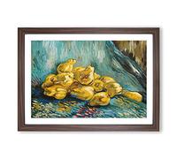 Pears by Vincent Van Gogh Framed Print | A2 Walnut Framed Wall Art | Ready to Hang | Modern Historical Picture | Living Room Bedroom Lounge Office