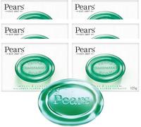 Pears Lemon Flower Extracts Green Soap Bars 125g - Pack of 6