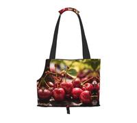 pears Pattern pet going out bag - lightweight travel cat bag, breathable shoulder bag for small dogs