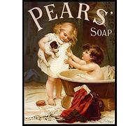 Pears Soap Large Metal Tin Sign ` Vintage Bathroom 8 X 12 Inches