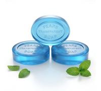 Pears Transparent Hand Soap Bar Set of 3 with Mint Extracts - Natural Glycerin Bathing Soap for Sensitive Skin, Gentle Moisturizing Body Soap Bar, Pure Mild Cleansing, 125g Each