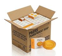Pêårs Transparent Soap Bulk Case Pack - 48 Units of 125g Pure & Gentle Amber Soap Bars, Hydrating Formula with Natural Oils for Sensitive Skin, Wholesale Value Pack