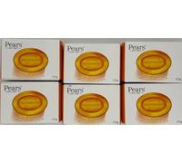 Pears Transparent Travel Soap Bar 75g (Pack of 6) - Gentle Glycerin Moisturizing Face and Body Cleansing Bar for Sensitive Skin - Hypoallergenic Toiletry Size with Natural Oils & Original Fragrance
