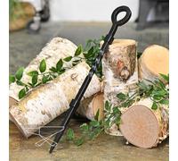 “Pearson Place” Heavy-Duty Wrought Iron Black Fire Poker - Traditional Blacksmith Twist Loop Handle - Durable Hearth Tool for Log Burner, Wood Stove & Open Fire