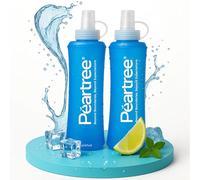 PEARTREE QuickFuel 2-Pack Soft Running Flasks 250ml - Leakproof Collapsible Water Bottles for Marathons, Hiking & Trail Running - Handheld Hydration Bottles for Runners & Outdoor Sport