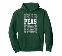 Peas Funny Layered Text Costume Gardener Pullover Hoodie