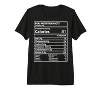 Peas Nutrition Facts Minimal Kitchen Label Design Premium T-Shirt