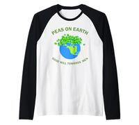 Peas On Earth Raglan Baseball Tee
