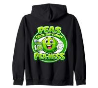 Peas Taste The Yummy Pea-Ness Funny Rude Zip Hoodie
