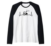 Peasants shirt heartbeat farms farmers agriculture farming Raglan Baseball Tee