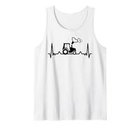 Peasants shirt heartbeat farms farmers agriculture farming Tank Top