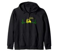 Peasants shirt heartbeat farms farmers agriculture farming Zip Hoodie