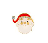 Peasimy Cute Santa Claus Snowman Christmas Tree Wreath Bell Brooch Festive Holiday Lapel Pin for Jackets, Coat, Hats, Bags, L, Metal, no gemstone