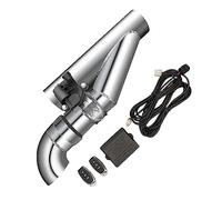 Peastorm Electric Exhaust Cutout 2.5 Inch with Elbow Muffler Exhaust Valve Kit (1 Wireless Remote Controller, 1 Valve)