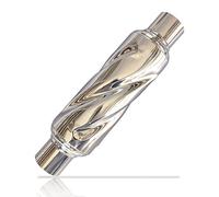 Peastorm Glasspack 2.5 Inch Muffler Exhaust Pipe, Universal Performance Resonator Dual Loud Exhaust Tip 2.5 Inch Inlet for Trucks Car