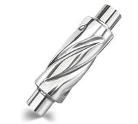 Peastorm Glasspack 2.5 Inch Muffler Exhaust Pipe, Universal Performance Resonator Dual Loud Exhaust Tip 2.5 Inch Inlet for Trucks Car