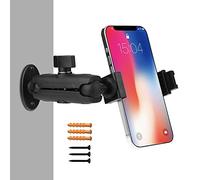 Peastrex Phone Wall Mount Holder Stand Ball Head Long Arm Drill Base 360 Degree for 3.5 to 7 in Cellphone, iPhone 14 13, Samsung Galaxy/Nexus/HTC/LG Etc, for Home Truck Car GPS LED Camera