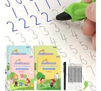 PEASUG Magic Grooved Writing Practice for Kids Age 3-8, Grooved Kids Writing Books Reusable Grooved Handwriting Practice Workbooks for Kids, Children's Magic Copy Books for Preschool Calligraphy