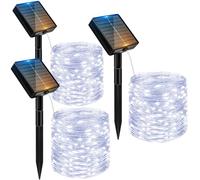 Peasur 3 Pack Solar Lights Outdoor Garden String, Total 36M/118FT 360 LED Solar Fairy Lights Outdoor Waterproof IP65, 8 Modes Copper Wire Solar Tree Lights for Yard Patio Party Christmas, Cool White