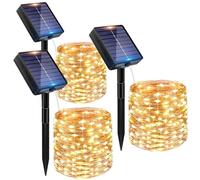 Peasur 3 Pack Solar Lights Outdoor Garden String, Total 36M/118FT 360 LED Solar Fairy Lights Outdoor Waterproof IP65, 8 Modes Copper Wire Solar Tree Lights for Yard Patio Party Christmas, Warm White