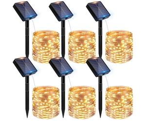 Peasur 6 Pack Solar Lights Outdoor Garden String, Total 72M/236FT 720 LED Solar Fairy Lights Outdoor Waterproof IP65, 8 Modes Copper Wire Solar Tree Lights for Yard Patio Party Christmas, Warm White