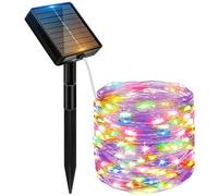 Peasur Outdoor Solar Fairy Lights, 12 m, 120 LED Solar Fairy Lights, Outdoor Weatherproof, 8 Modes, IP65 Waterproof, Copper Wire, Fairy Lights, Outdoor for Balcony, Garden, Party, Wedding Decoration