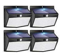 Peasur Solar Security Lights Outdoor Motion Sensor, 168LED 4 Pack Solar Powered Lights Outdoor Garden with 3 Modes, IP65 Waterproof Fence Lighting for Outside Yard Porch Step Deck