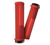 Peaty's Handlebar Grips – Monarch Knurl – Thick 32-34mm, Ergonomic Finger Bars & Thumb Pad, Red