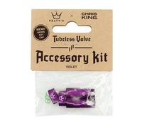 Peaty's Chris King Tubeless Valve Accessory Kit Violet