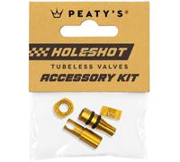 Peaty's Holeshot Fast Flow Tubeless Valve Accessory Kit - Gold