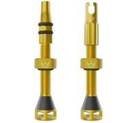 Peaty's Holeshot Fast Flow Tubeless Valves - Gold, 42mm