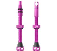 Peaty's Holeshot Fast Flow Tubeless Valves - High Airflow Anti Sealant Clog Design, Fast Tyre Setup, Fully Serviceable 7075 Aluminium, Bike Tyre Valves Compatible with MTB Rim Inserts, 60mm Punch